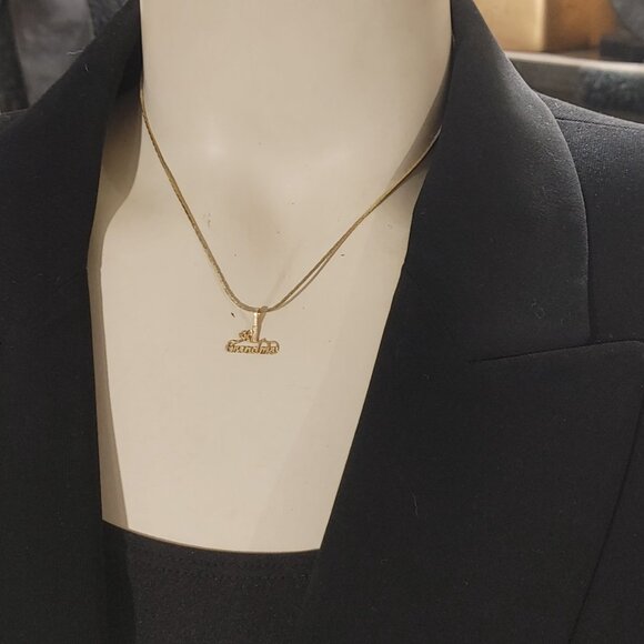 14K Yellow Gold Charm Pendant Number One Grandma 0.36g - Picture 7 of 11